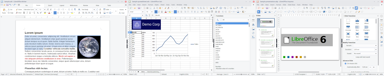 LibreOffice is a powerful office suite – its clean interface and its powerful tools let you unleash your creativity and grow your productivity.